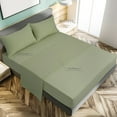 thumbnail image 6 of PiccoCasa 4 Pieces Bed Sheets Set with Flat Sheet, Fitted Sheet and 2 Pillowcases Olive Green Full, 6 of 6