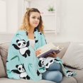 thumbnail image 4 of Panda Blanket Girts for Panda Lovers Throw Fleece Blanket Throw Blanket for CouchSofaBedChair Decorations 50 x 60 inches, 4 of 6