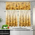 thumbnail image 2 of Mloabuc 3PCS Fall Kitchen Window Curtain Set with 36" Length Tiers and Valance Heart Rod Pocket Cafe Curtains Fall Sunflower Butterfly Window Curtains Treatment,Fall Home Collection, 2 of 6