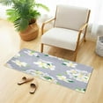 thumbnail image 2 of GZHJMY Tropical Plumeria Flowers Kitchen Mat Soft and Absorbent Bath Mats for Bathroom Non Slip Quick Dry Shaggy Bath Carpet Machine Wash for Kitchen Bathroom Shower Home Decor 39x20 in, 2 of 7