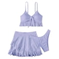 thumbnail image 1 of FhsagQ Womens Swimsuit Sets Crotchless Plus Size Ladies Summer Split Swimsuit Skirt Fashion Three Piece Foreign Trade Swimsuit Womens Swimsuit Sets Robe Purple M, 1 of 6