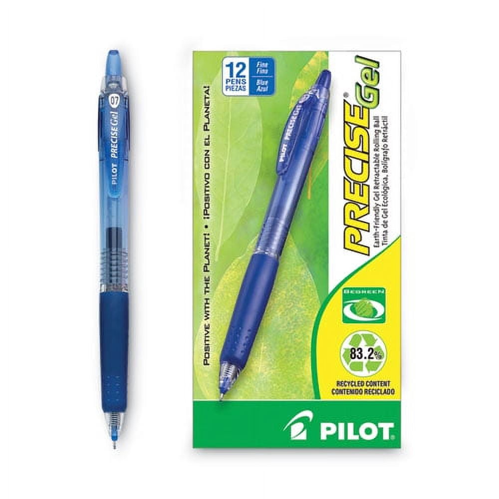 Precise Gel Begreen Gel Pen, Retractable, Fine 0.7 Mm, Blue Ink, Blue Barrel, Dozen | Bundle of 5 Dozen