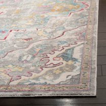 Safavieh  Mystique Danira Oriental Polyester Rug Grey/Light Blue 8' x 10' 8' x 10' Indoor Living Room, Bedroom, Dining Room Rectangle