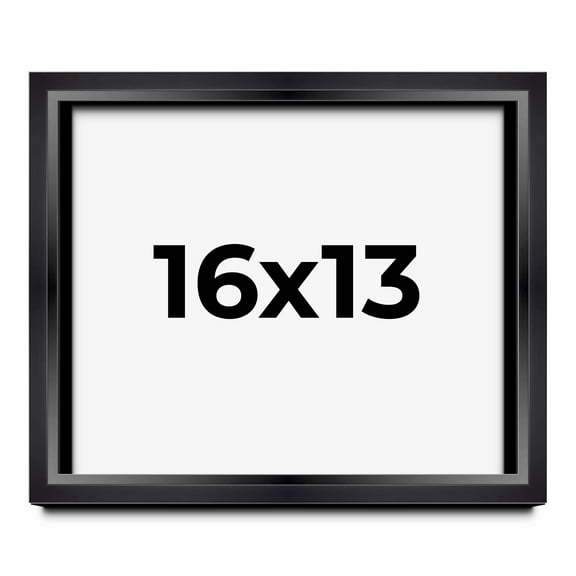 16x13 Shadow Box Frame Black | 1.25 inches Deep Real Wood Contemporary Shadowbox Display Frame | UV