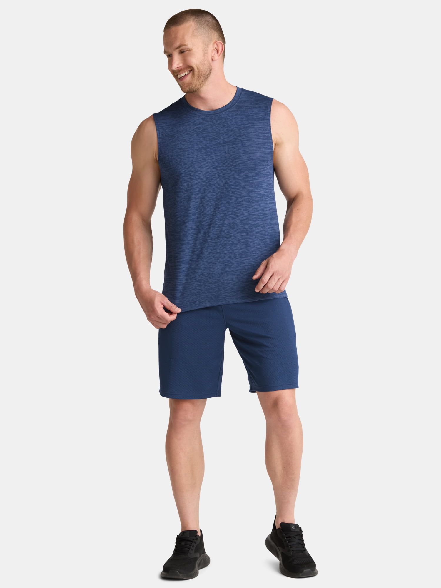 Athletic Works Men's & Big Men's Jersey and Space Dye Muscle Tee, Sizes XS-5XL