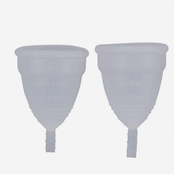 Feminine Cup,3Colors 2pcs Set Reusable Anti leakage Lady Women Menstrual Cup Feminine Hygiene Care Product, Reusable Menstrual Cup