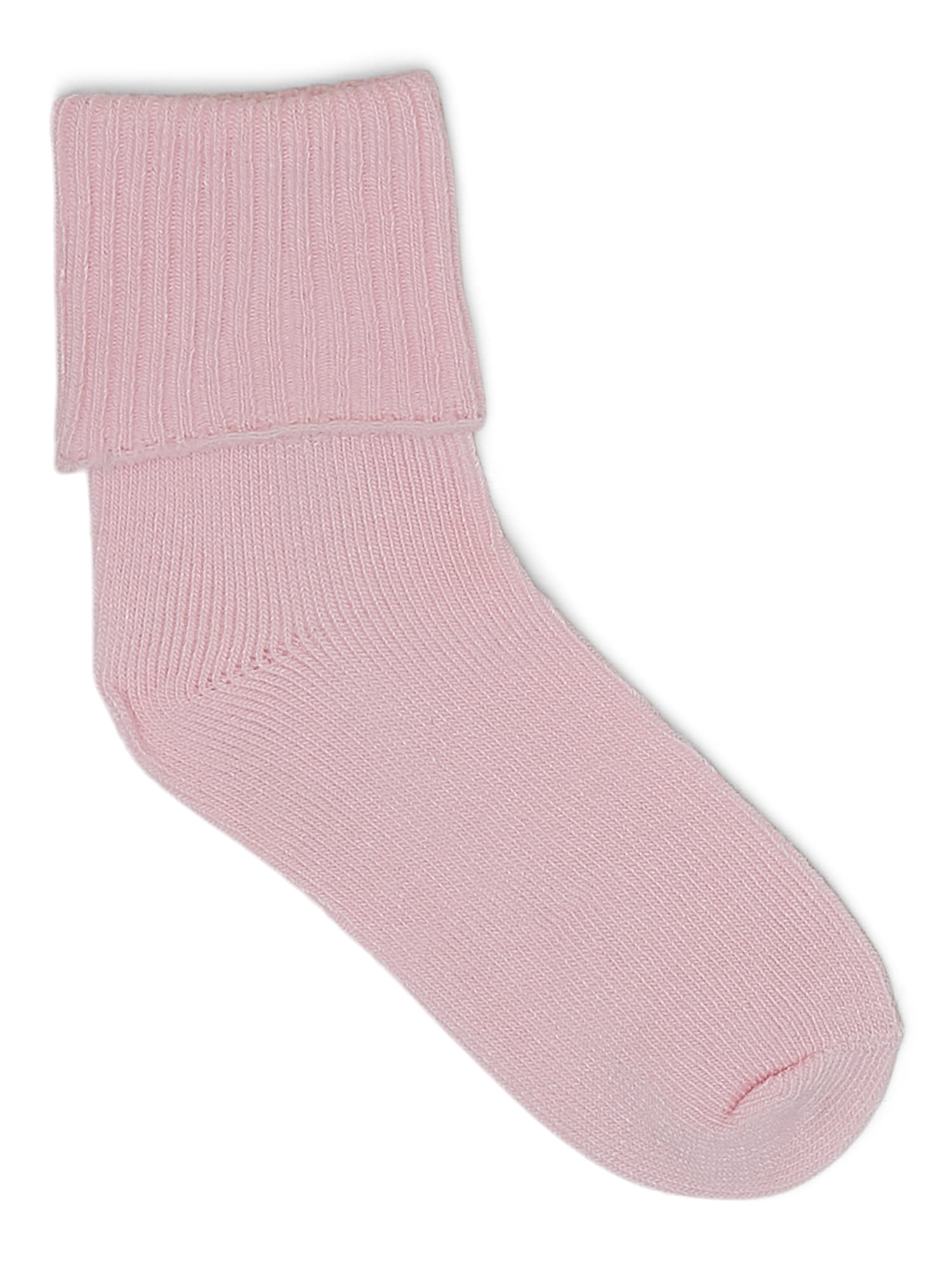 Wonder Nation Baby Girl Folded Cuff Ribbed Socks, 10 Pack, 0M- 5T