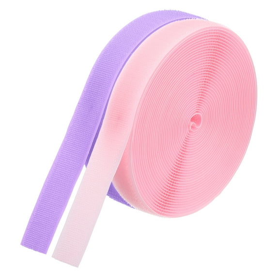 Uxcell 26.25 Feet Carpet Marker Strips, 2 Rolls Blend Strips Spots Hook Tape, Purple/Pink