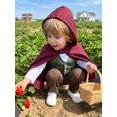 thumbnail image 5 of RUINIXCW Toddler Baby Boy Gentleman Outfit Halloween Renaissance Costume Infant Baby Boys Spring Fall Clothes Long Sleeve Shirt Vest Cloak Pants 4Pcs Set, 5 of 9