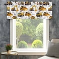 thumbnail image 4 of Construction Truck Farmhouse Short Window Curtain Valances, Cartoon Grips and Bulldozers Stirrup Car Rod Pocket Kitchen Valances for Living Room Bedroom Bathroom Cafe 42" x 12", 4 of 8