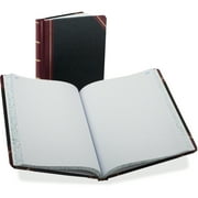 Boorum & Pease Quadrille Accounting Book, Black, 300 Pages, 8 1/8 x 10 3/8