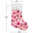 thumbnail image 2 of GZHJMY Strawberry Christmas Stocking, Personalized Large Candy Stocking Hanging Gift, Xmas Stockings Decoration for Family Holiday Party Ornaments Decor Fireplace, 2 of 7