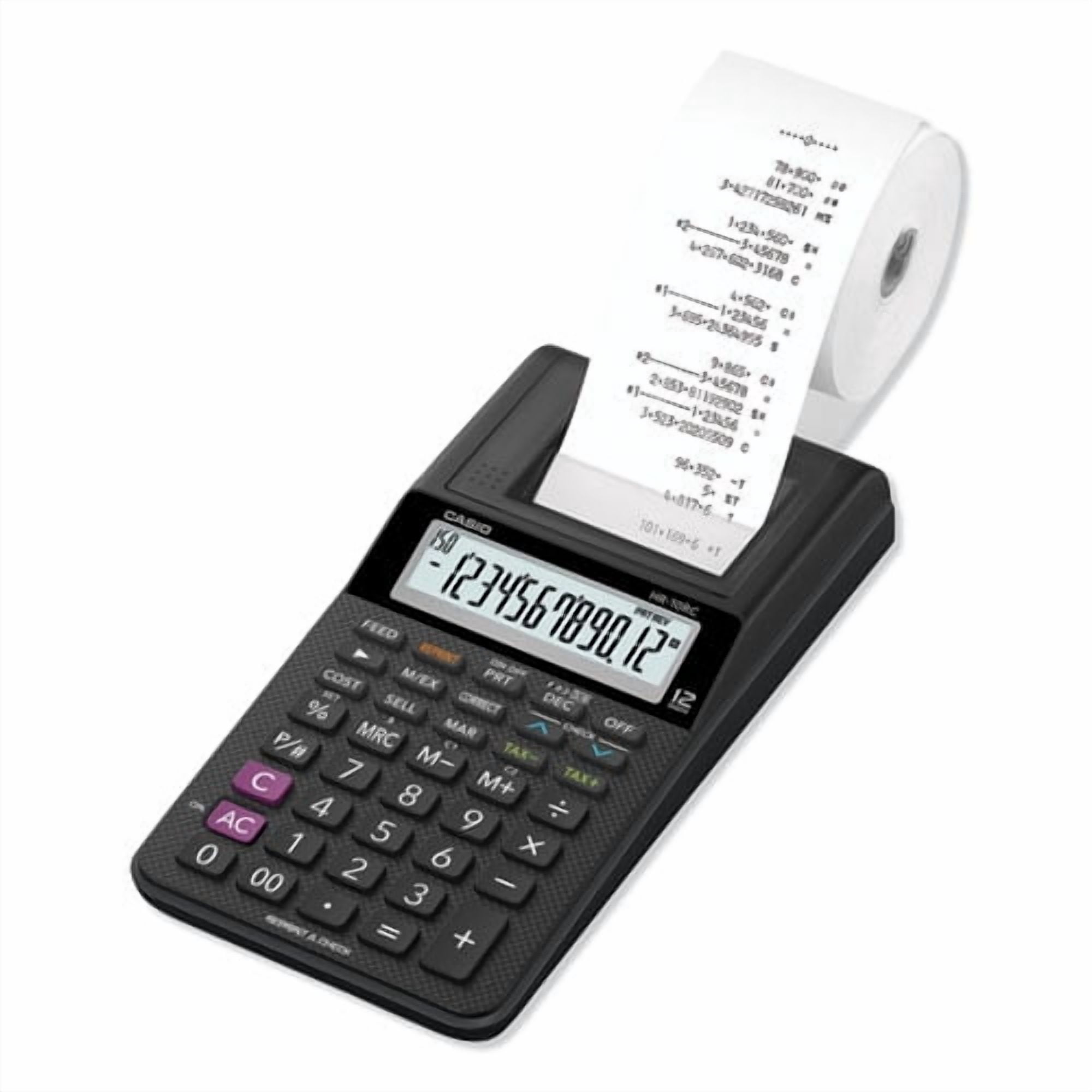 Hr-10rc Handheld Portable Printing Calculator, Black Print, 1.6 Lines/sec | Bundle of 2