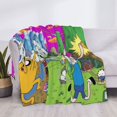 thumbnail image 3 of Adventure Time Flannel Blanket Cozy Ultra-Soft Micro Throw Blanket For Bed Sofa Couch Car Office Camping Travel All Season Fleece Blanket 60"x50", 3 of 8