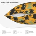 thumbnail image 5 of Xecao Hawaii Palms Print Soft Velvet Decorative Throw Pillow Covers, Square Cushion Cases for Bed, Sofa, Living Room, Car, and Indoor Outdoor Use-16"x16", 5 of 8