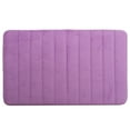 thumbnail image 1 of MELLCO Memory Foam Bath Mat Soft Memory Foam Non Slip Bath Mat Toilet Floor Rug Non Slip Rubber Backing Non Slip Absorbent Super Cozy Velvet Bathroom Rug Carpet (17" X 24", Striped Pattern), 1 of 6