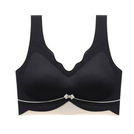 

Cathalem Women S Bras Ladies Seamless Beauty Back Underwear No Steel Ring Sports Bra Push Up Bra with Back Support Underwear Black Medium