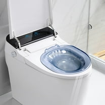 Elderly Sitz Bath Women Bidet Hip Bath with Drain Holes Versatile PP Materials over The Toilet Accessories Portable for Standard Toilets Blue