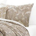 thumbnail image 2 of Kile Modern 6 Piece King Size Duvet Comforter Set - Beige Medallion Pattern, 2 of 5