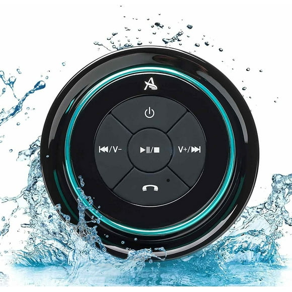 5W Shower Speaker, Waterproof Bluetooth Speaker, 3D Crystal Speaker and Bass, Mini Wireless Speaker for Swimming Pool Bathroom