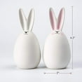 thumbnail image 4 of Figura de conejo de Pascua, conejos de cerámica, porcelana, arte moderno, decoración primaveral para el hogar, adornos y figuritas de conejo para Pascua, 4 of 8