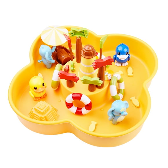Jeu de Pêche Jouet pour Enfants Ensemble de Jeu de Pêche, Jaune