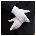 thumbnail image 2 of Gupgi 1 Paire de Gants d'Uniforme Formels Blancs pour Hommes, 2 of 5