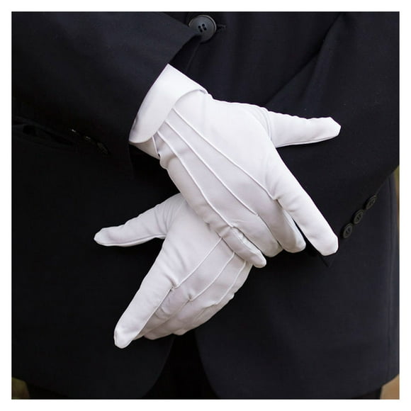 Honganda Men Formal Etiquette Gloves, Magician White Gloves, Reception Guard Gloves