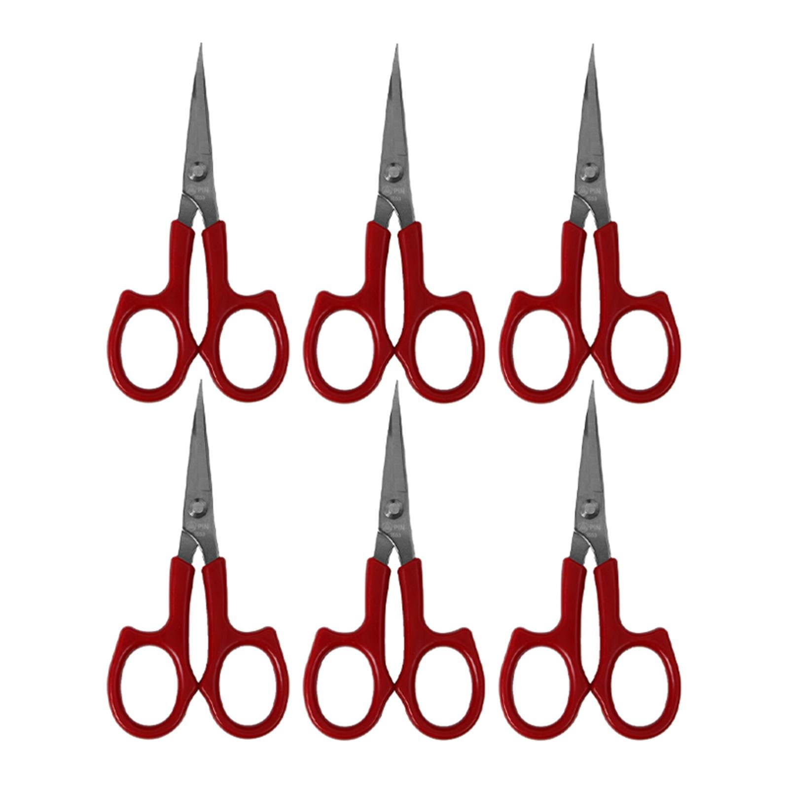 S SERENABLE 6Pcs Embroidery Scissors Set Curved Tip Sharp Sewing Shears for Needlework Stitch Applique Household Tailor