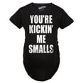 thumbnail image 2 of Maternity Kicking Me Smalls Funny T shirt Pregnancy Announcement Novelty Tee, 2 of 9
