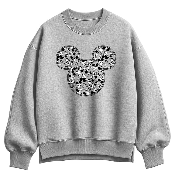Disney - Meta Mickey - Women's Oversized Fleece Crew Sweatshirt
