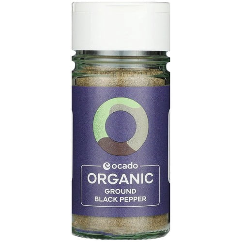 Ocado Organic Ground Black Pepper 45g, British Import (Pack of 2)