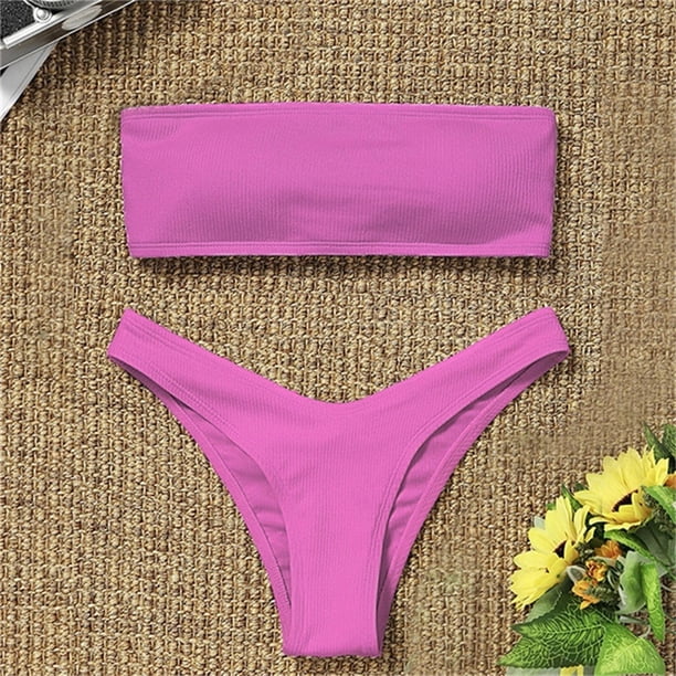 WILLBEST Traje de Baño de Dos Piezas Para Mujer, Bikini Con Cintura Alta, Control de Barriga, Traje de Baño, Tankinis, Conjunto de Trajes de Baño, Conjunto de Tankinis