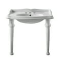 thumbnail image 2 of Whitehaus Isabella Collection 40" Rectangular Console Sink with integrated oval bowl, backsplash and ceramic leg support, 2 of 2
