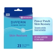 Differin Power Patches for White Head Pimples, Hydrocolloid Acne Patches, Zinc Hyaluronate and Niacinamide, 23 ct