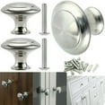 thumbnail image 2 of MYG for Stainless Steel Door Knobs Cabinet Handles 12 Pcs Set - Contemporary Design Cupboard Drawer Kitchen Hardware with Mounting Screws - Easy Install Silver 28x22mm, 2 of 10