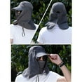 thumbnail image 4 of FNNMNNR Women & Men Outdoor Sun Hat UV Protection Fishing Hiking Caps with Face Neck Flap Cover UPF 50+ Outdoor Sportswear Accessories Light Grey, 4 of 8