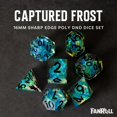 thumbnail image 2 of Metallic Dice Games LIC931 7-Set Sharp Edge Resin - Captured Frost Dice Game, 2 of 9