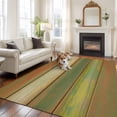 thumbnail image 3 of Area Rug for Living Room, Sage Green Brown Non-Slip Indoor Large Carpet for Bedroom/Dining Room, Country Vintage Ombre Wooden Grain Washable Low-Profile Rectangle Floor Runner Rugs - 5 x 8 Ft, 3 of 7
