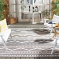 thumbnail image 2 of SAFAVIEH Cabana Briella Geometric Indoor/Outdoor Area Rug, Black/Ivory, 6'5" x 6'5" Square, 2 of 14