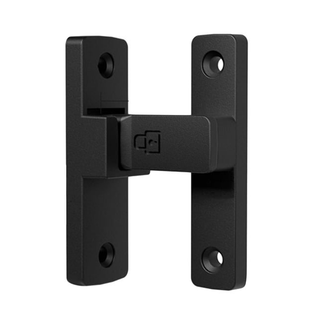 Cerradura de puerta de 90 grados con tornillos, fácil instalación, cierre metálico. Negro
