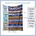 thumbnail image 2 of LHSHID Grandson Gifts from Grandma And Grandpa Gifts for Grandson Grandson Gifts from Grandparents Best Grandson Blanket to My Grandson Christmas Birthday Gift Blanket for Teen Boys Men 30"x40", 2 of 7