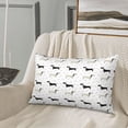 thumbnail image 5 of Gukieu Dachshund Dog Print Plush Pillow Cover, Hidden Zipper Pillow Protector without Pillow Core, Suitable for Bedroom, Office, Car Decoration-20"x30", 5 of 6