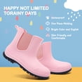 thumbnail image 4 of Lcamaw Kids Rain Boots, Waterproof Chelsea Rubber Boots for Boys and Girls, Non-Slip Ankle Muck Toddler Rainboots, Outdoor, Farm, Park, Hiking, Fishing, School Playing, 4 of 9
