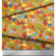 thumbnail image 2 of Soimoi Modal Satin Fabric Triangle Geometric Print Fabric by The Yard 42 Inch Wide, 2 of 3