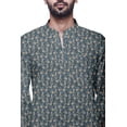 thumbnail image 3 of Atasi Mandarin Collar Printed Cotton Traditional Kurta For Men Casual Shirt, 3 of 5