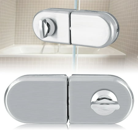 Walfront Stainless Steel 10 12mm Glass Door Lock Rotary Knob Open