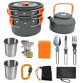 thumbnail image 1 of 1 juego de ollas al aire libre, sartenes, utensilios de cocina para acampar, juego de cocina para picnic, vajilla antiadherente, estilo A naranja, 11 Feliz Sencillez, 1 of 5