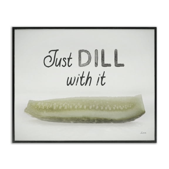 Stupell Industries Just Dill With It Food & Beverage Painting Black Framed Art Print Wall Art, 14 x 11
