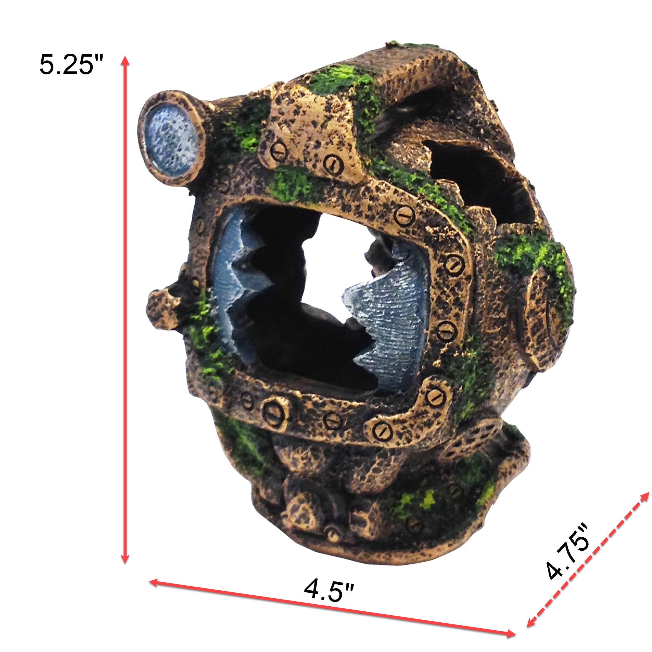Penn-Plax Deco-Replicas Sunken Garden Diver Helmet Aquarium